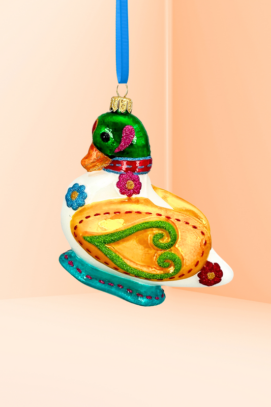 Fairytale Duck Polish Glass Ornament