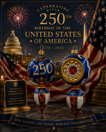 Commemorative USA 250th Birthday Ornament