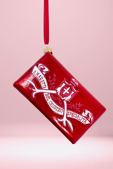 Amaretti Box Polish Glass Ornament