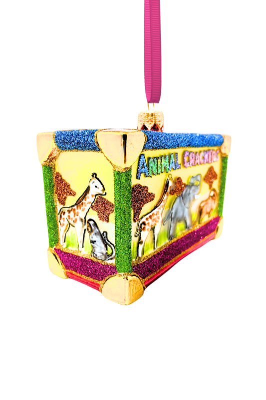 Animal Biscuits Box Glass Ornament