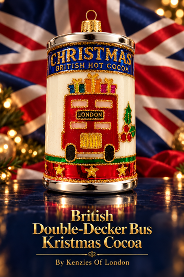 BRITISH RED DOUBLE-DECKER BUS KRISTMAS COCOA