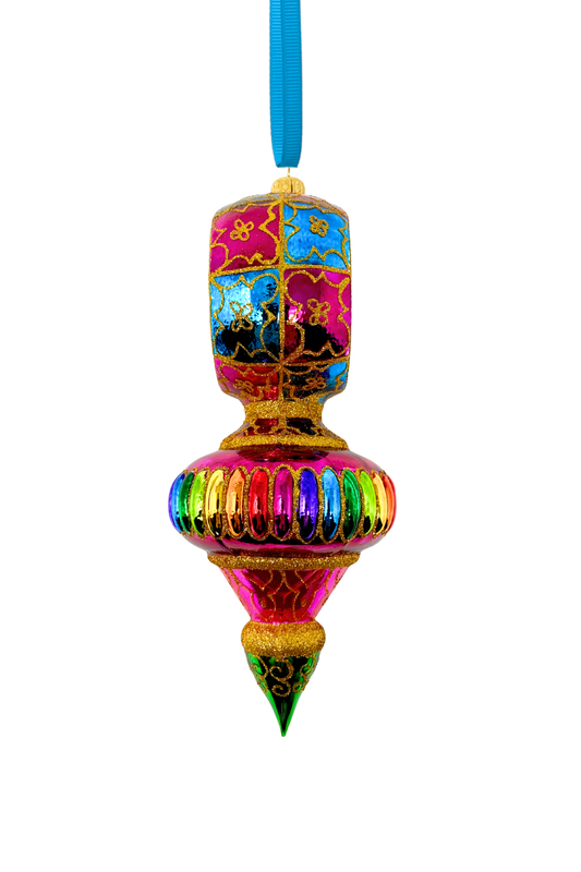 Color Glow Glass Holiday Ornament