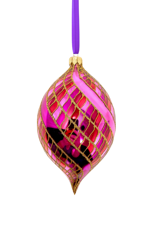 Desert Rose Spinner Glass Ornament