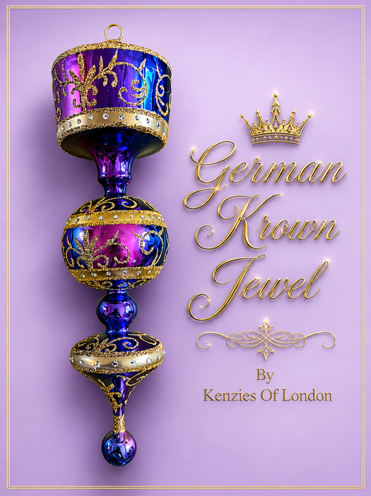 PRE-ORDER KROWN JEWEL GERMAN MOUTH BLOWN ORNAMENTWILL NOT BE SHIPPED UNTIL NOVEMBER