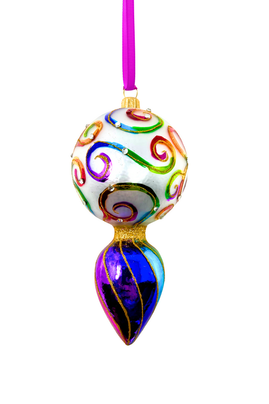 Light Dance Demure Polish Glass Ornament