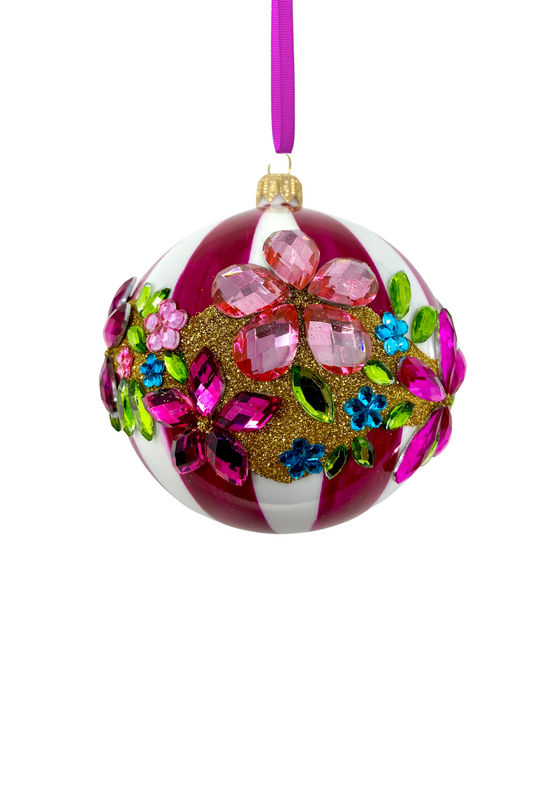 Runway Rose Polish Glass Bauble