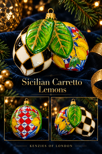 Sicillian Carretto Checkered Lemon NEW