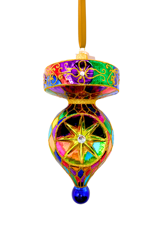 Spinner Saint James Glass Ornament
