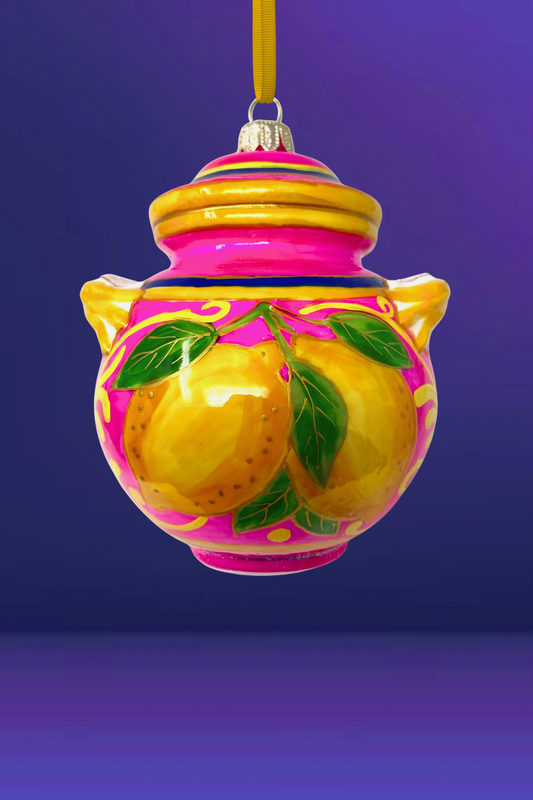 Villa Limoncello Jar Glass Christmas Ornament [PREORDER]