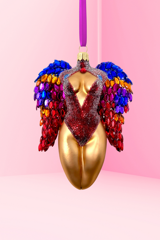 Saphira Winged Angel Sculpture Glass Ornament [PREORDER]