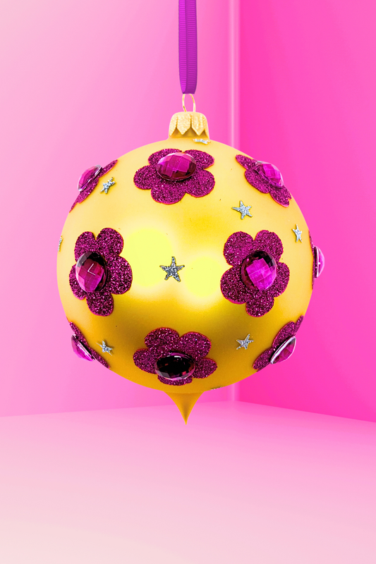 Zsa Zsa Starlet Glass Christmas Ornament