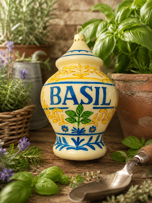 BASIL-APOTHOCARY JAR HRISTMAS ORNAMENT