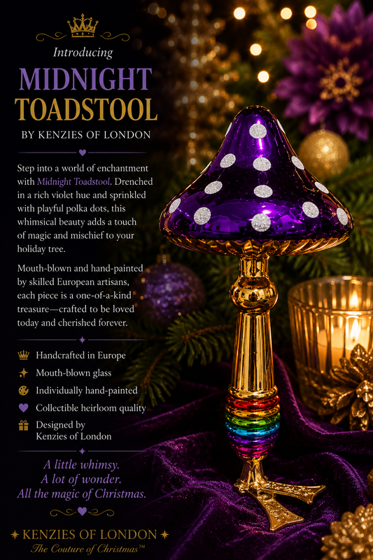 MIDNIGHT CLIP TOADSTOOL ORNAMENT