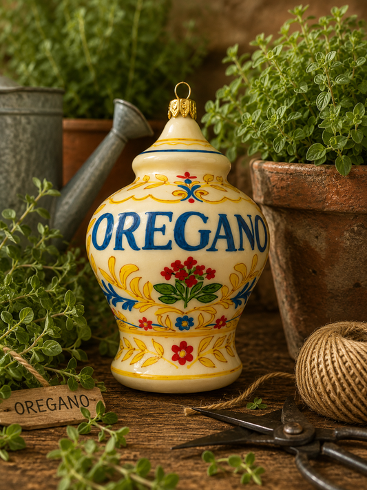 OREGANO-APOTHOCARY JAR CHRISTMAS ORNAMENT