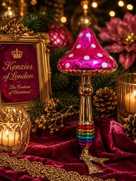 SUGAR PLUM TOADSTOOL CLIP ORNAMENT