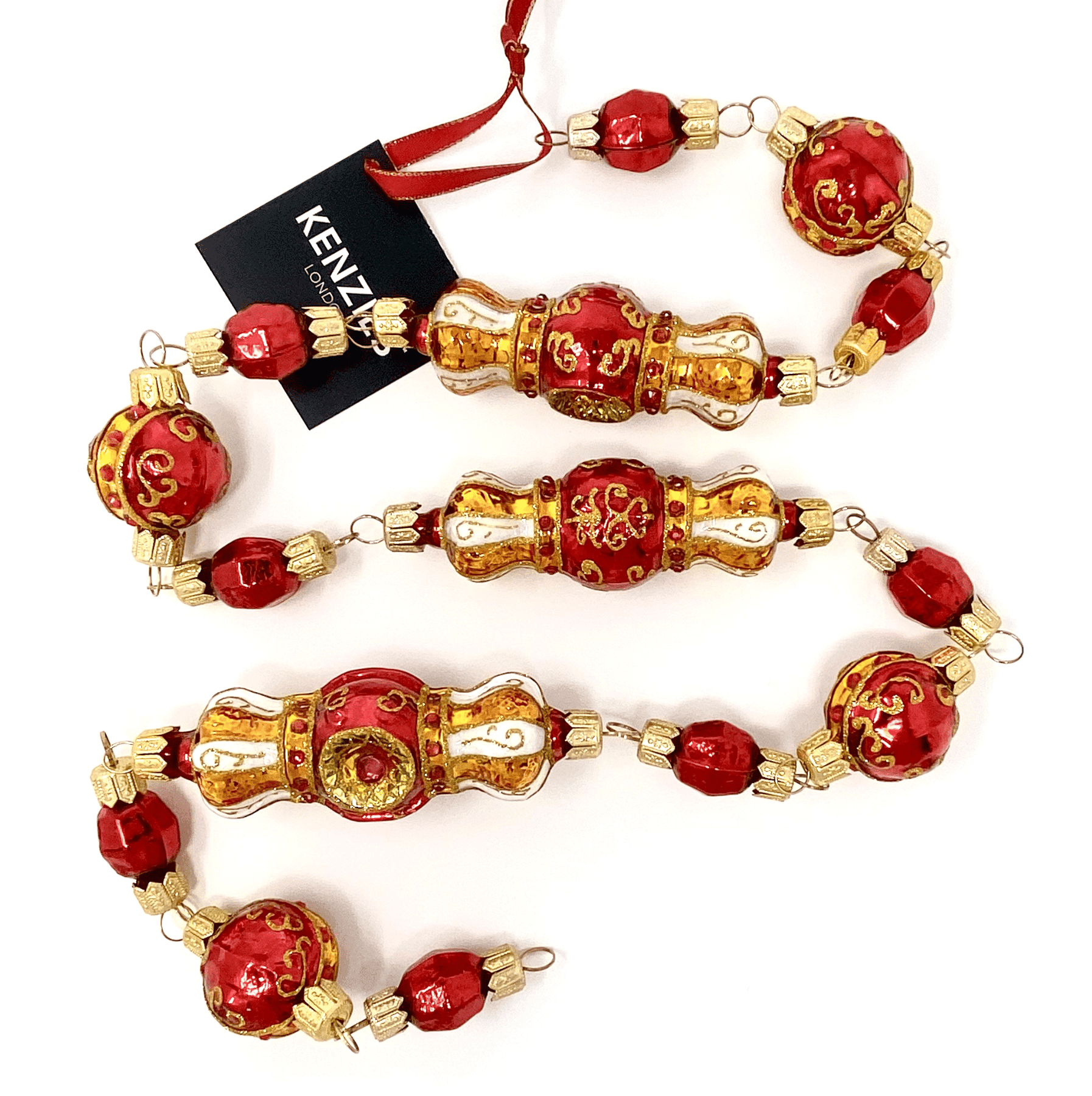 Ornate Italian Garland Sistine Chapel Red Gold Renaissance