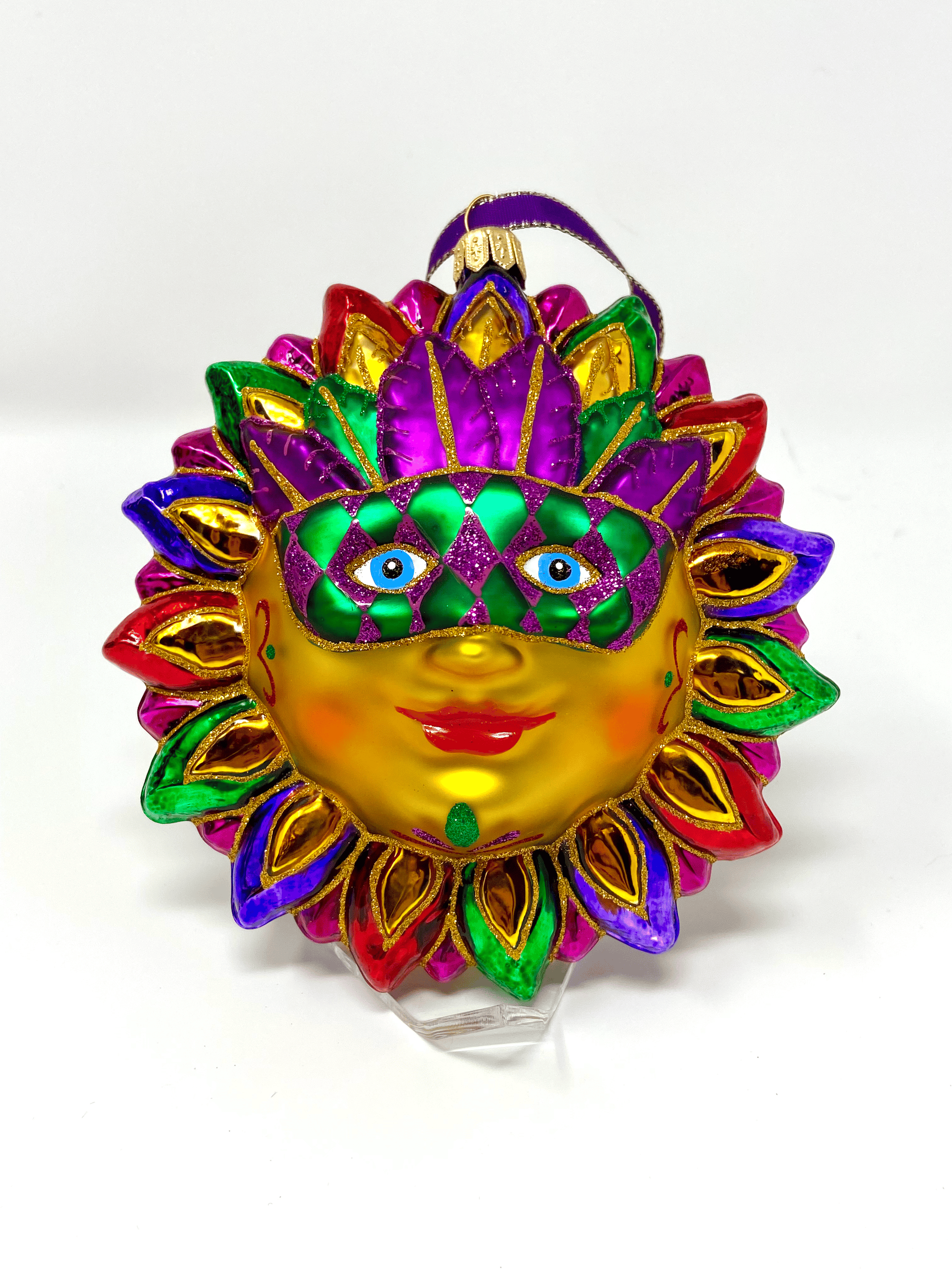 Mardi Gras Sun Ornament NOLA New Orleans Carnival