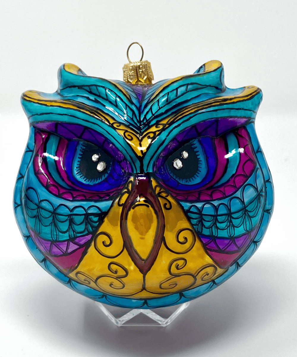Halloween Tribal Mystical Owl Ornament