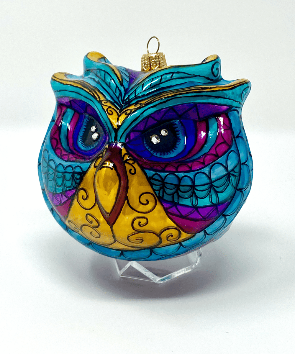 Halloween Tribal Mystical Owl Ornament