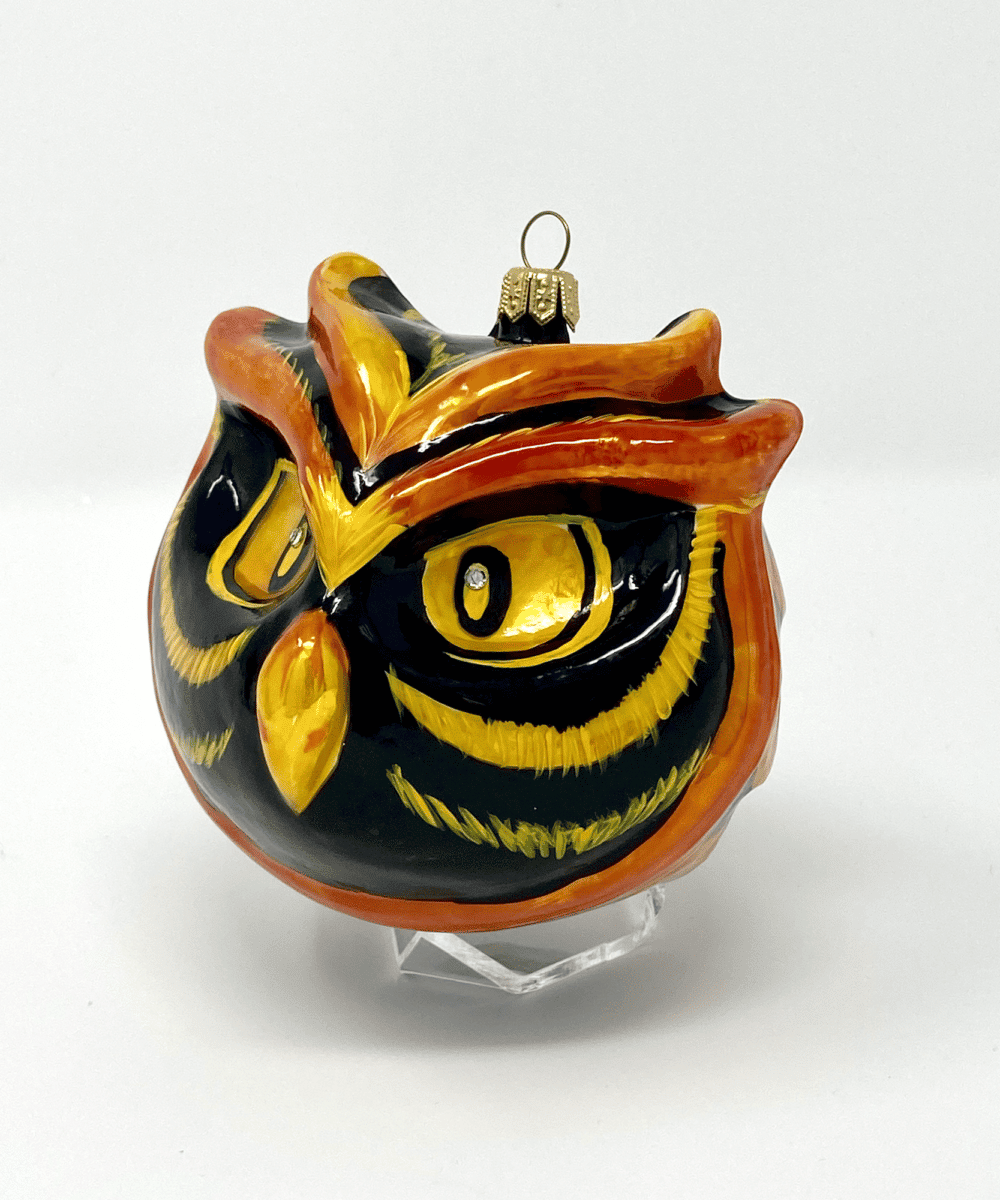 Halloween Owl Ornament Mystical Phoenix Fiery