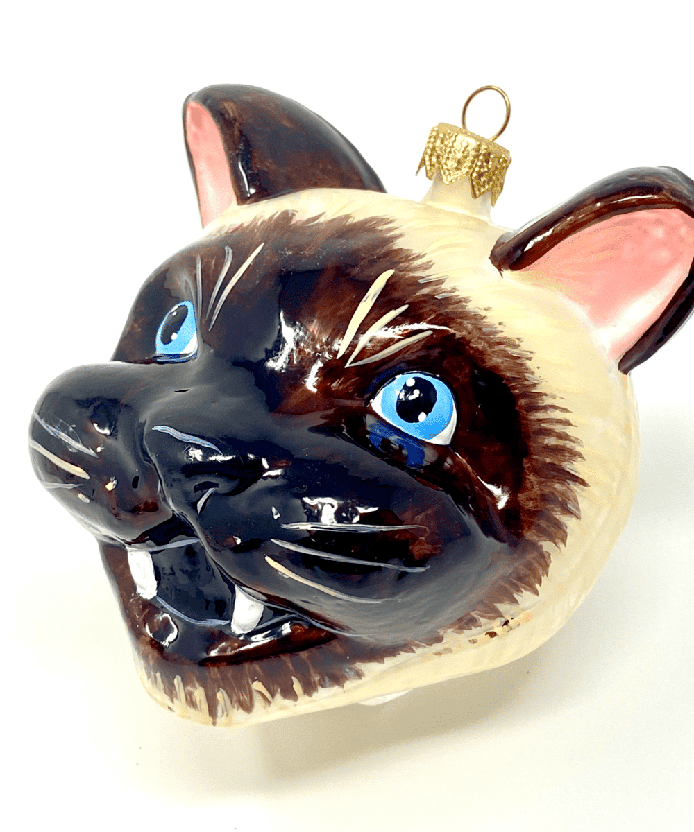 Siamese Cat Face Ornament