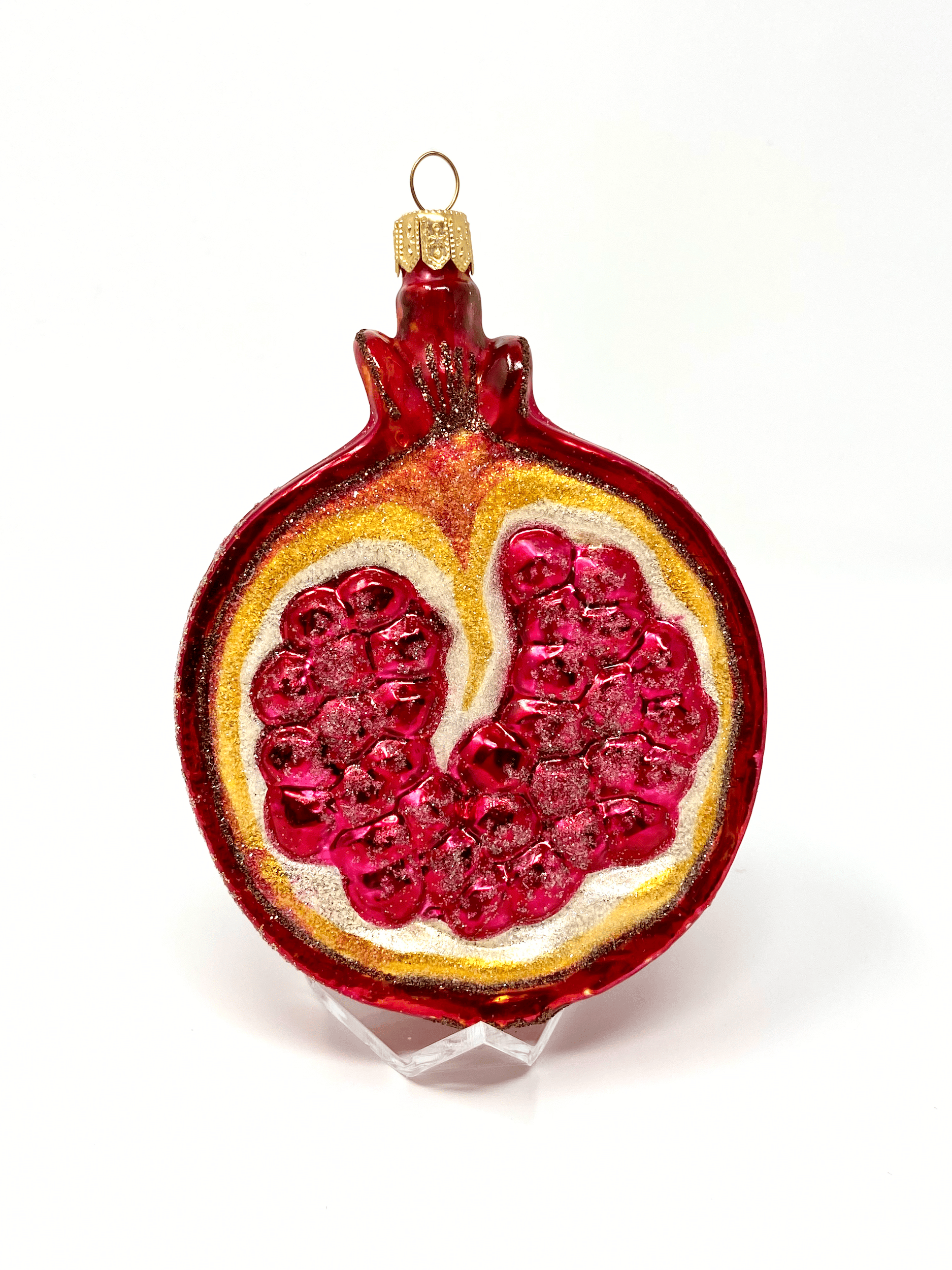 pomegranate glass ornament
