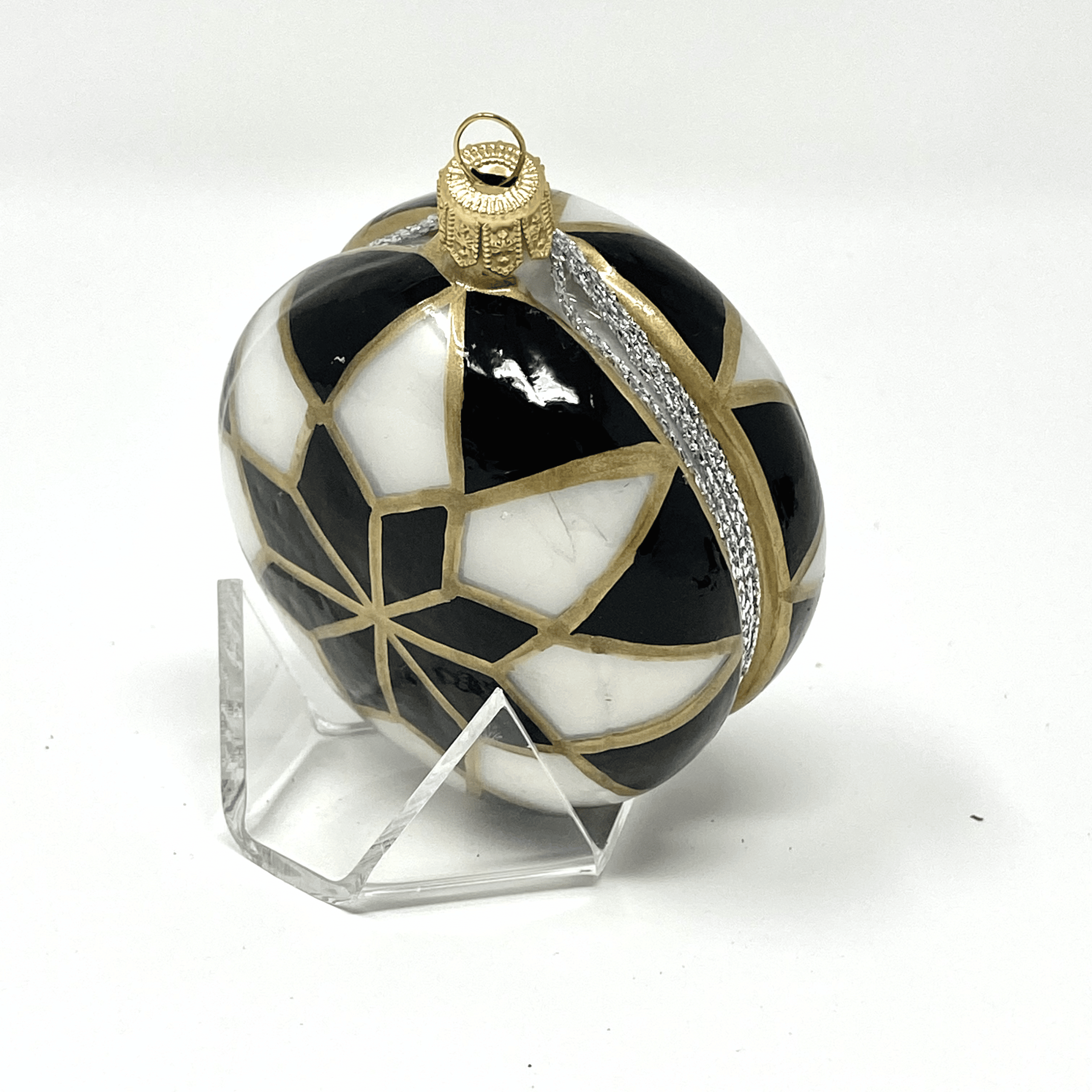 Duncan's retro yo-yo glass ornament