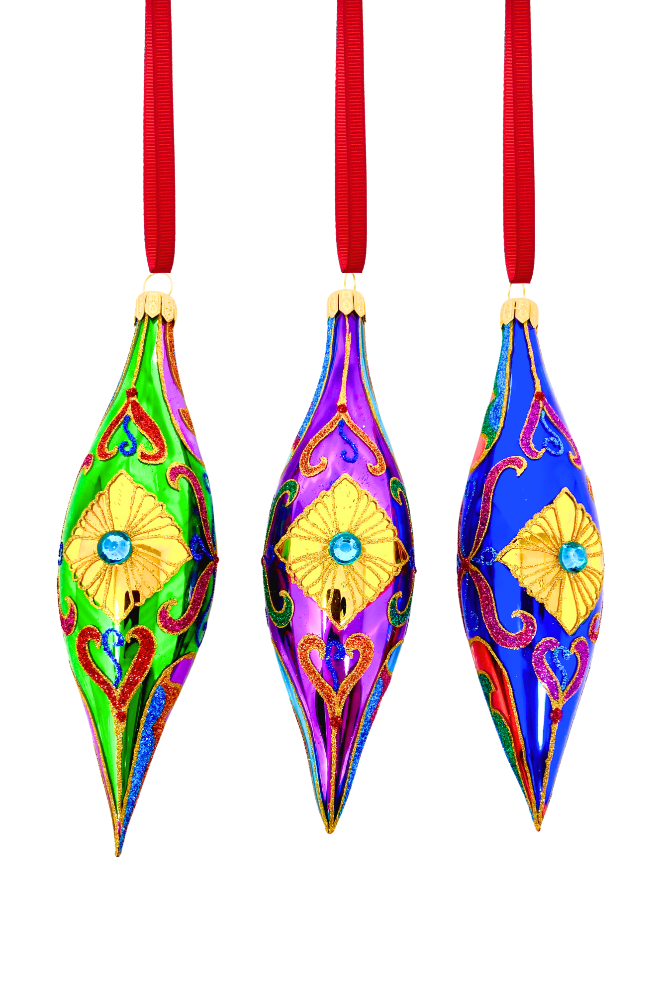 Sparkling Gem Batons Ornament Set/6 - Image 7